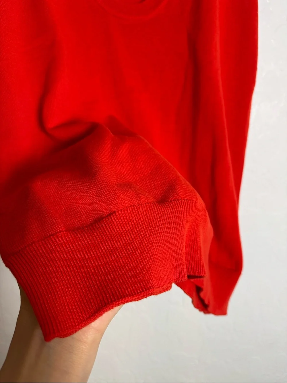 Zara Red Sleeveless Knit Top Deep Scoop V-Neck Sweater Vest Tank